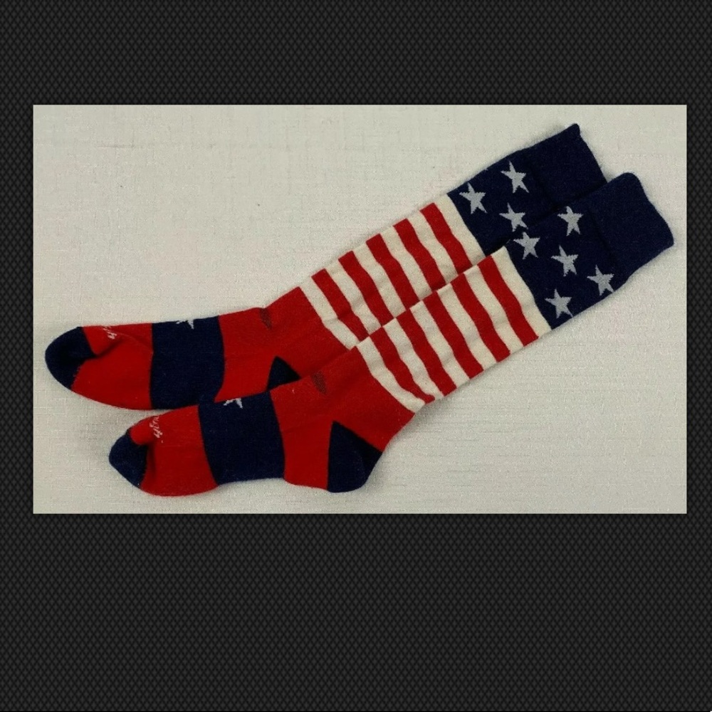Darn Tough Captain Stripe USA Flag otc wool socks